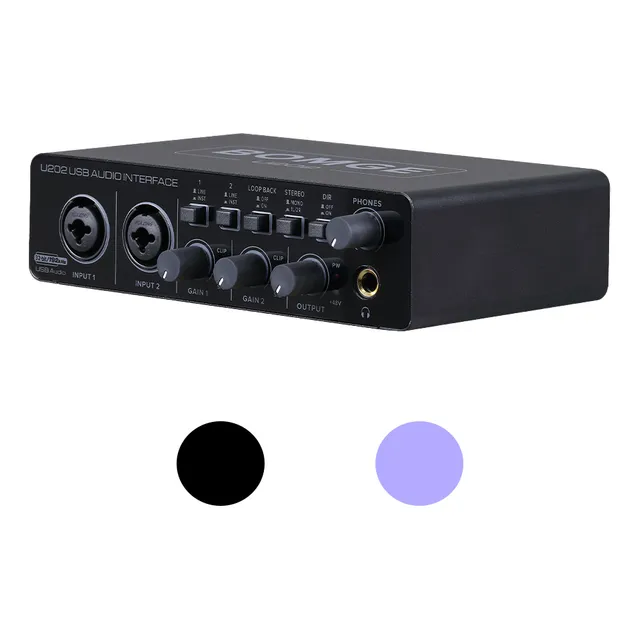 Interfaz De Audio Bomge U202hd Solo De Dos Canales 