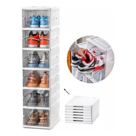 Organizador De Zapatos Gaccoa 6 Niveles Plegables Cajas Organizadora Para Zapatillas