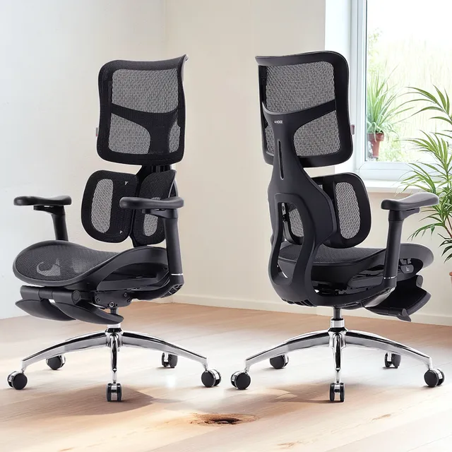 Silla De Oficina Ergonómica Ejecutiva Resistente Sihoo S100 Color Negro Material del tapizado Mesh