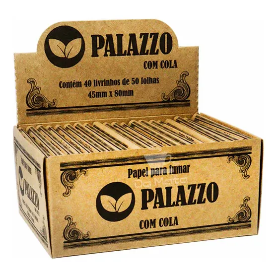 Caixa De Papel Para Enrolar Cigarro Palazzo C\ Cola 45x80mm
