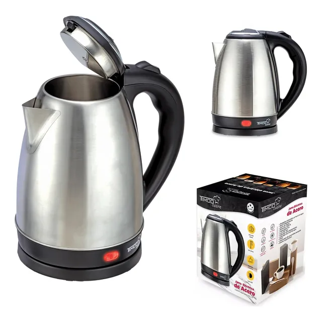 Jarra Electrica Timco Acero Inoxidable Tetera Electrica 2 L Color Gris