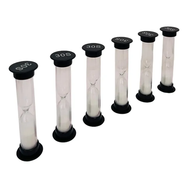 Reloj De Arena Kit Tiempos Iguales X6 D 30seg 1 2 3 5 10 Min