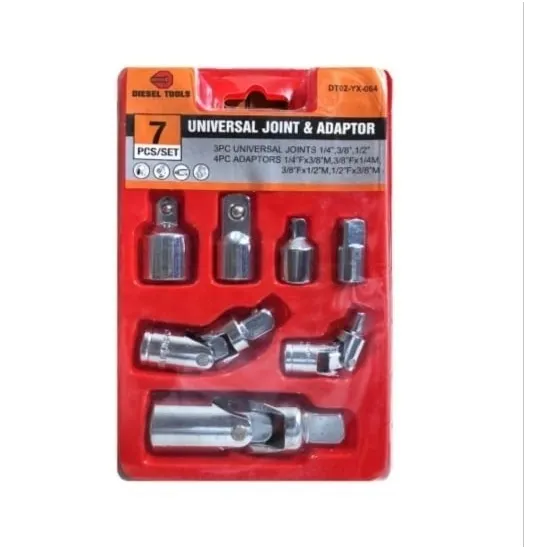Juego Dados Tipo Cardan Y Adaptadores 1/4 3/8 Y 1/2 Diesel 
