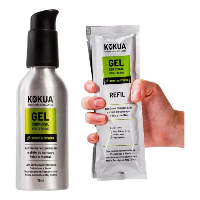 Kokua Kit Gel Corporal Pós - Treino - Pote E Sachê Recarga