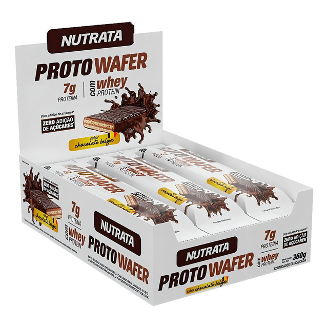 Nutrata Proto Wafer Sabor Chocolate Belga Dp C/12 Un 30gr Nutrata Proto Wafer Sabor Chocolate Belga Dp C/12 Un 30gr