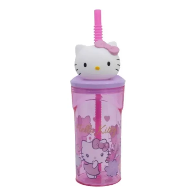 Vaso Alto Con Tapa Y Forma Disney