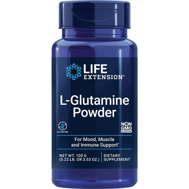 L- Glutamina Polvo 2g Por Porción - Life Extension Sabor Sin Sabor