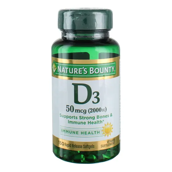 Suplemento De Vitamina D3 De Nature's Bounty, 2000 Ui, Cápsu