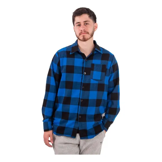 Camisa Cuadro Caballero Manga Larga Hombre Leñadora Algodon