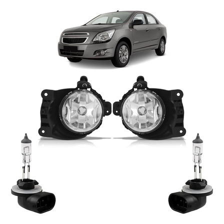Kit Farol Milha Auxiliar Cobalt 2012 A 2015 + Par Lâmpadas Kit Farol Milha Auxiliar Cobalt 2012 A 2015 + Par Lâmpadas