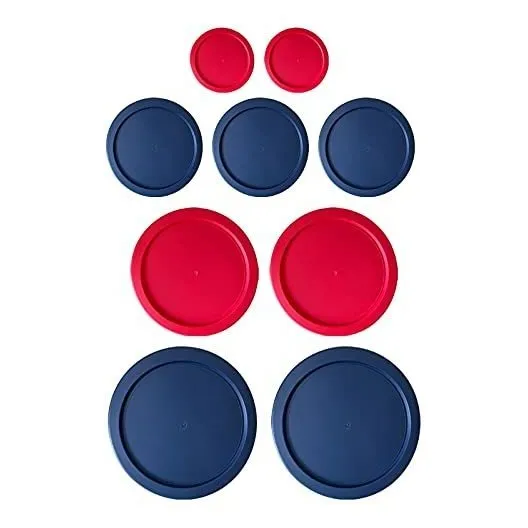 Reemplazo Lids For Pyrex (2) 7202-pc 1 Cup Rojo (3) 3pp1q