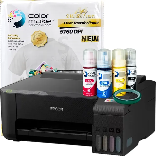 Impresora Epson Carta Sublimacion + Papel + Tinta Colormake