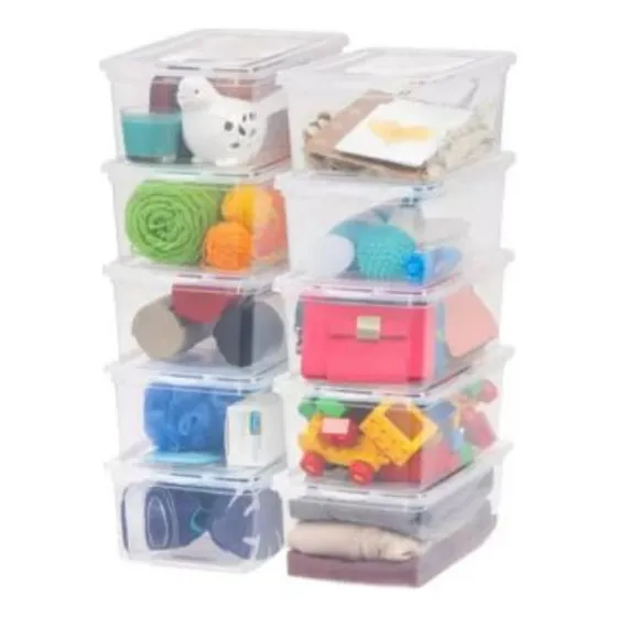 Star Organizador De Zapato Cajas Organizador Multiuso Caja Con Tapa X10 Unidades Color Transparente