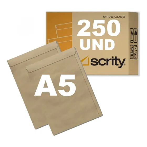 Envelope Pardo 17x25 Skn25 Meio A4 Correios Escritório C/250