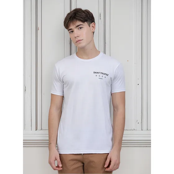 Remera Vilo Hombre Estampada Saint Tropez Algodon Peinado
