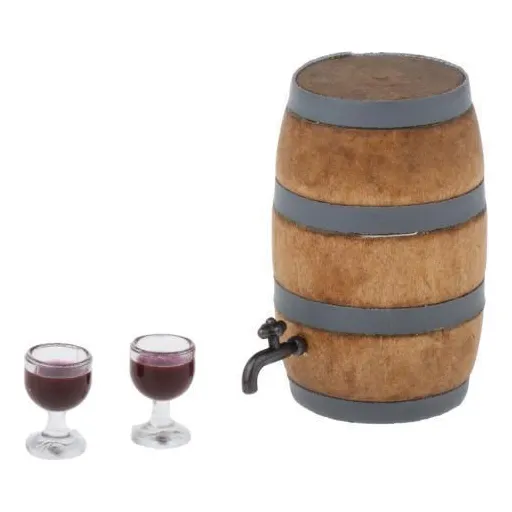 Mini Modelo De Copa De Vino De Barril De Vino 3 Piezas