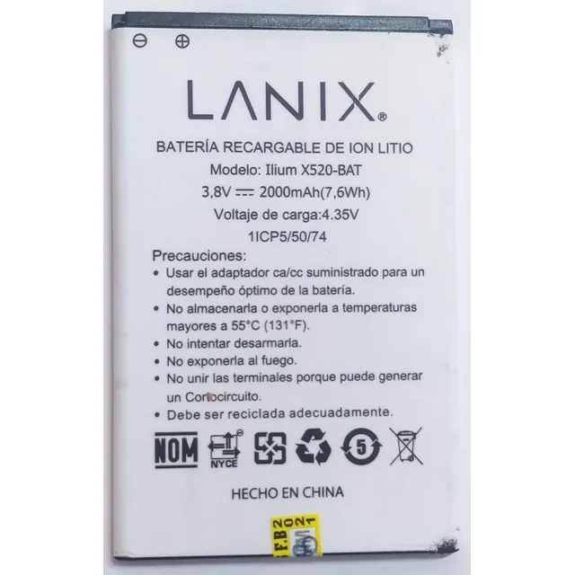 Batería Pila Para Lanix X520 Original 