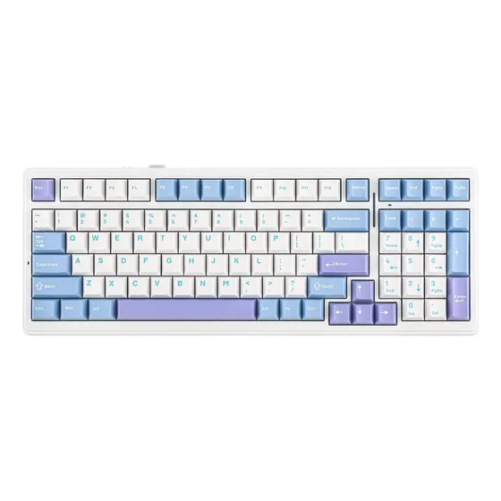 Teclado mecânico sem fio Epomaker F99 Light Blue