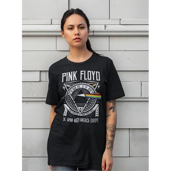 Camiseta Prisma The Dark Side Pink Floyd Rockwear Album Fã