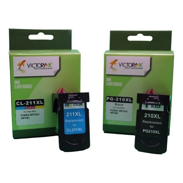 Pack 2 Cartuchos Tinta Genérico Pg 210 Xl / 211 Xl Bk/tri