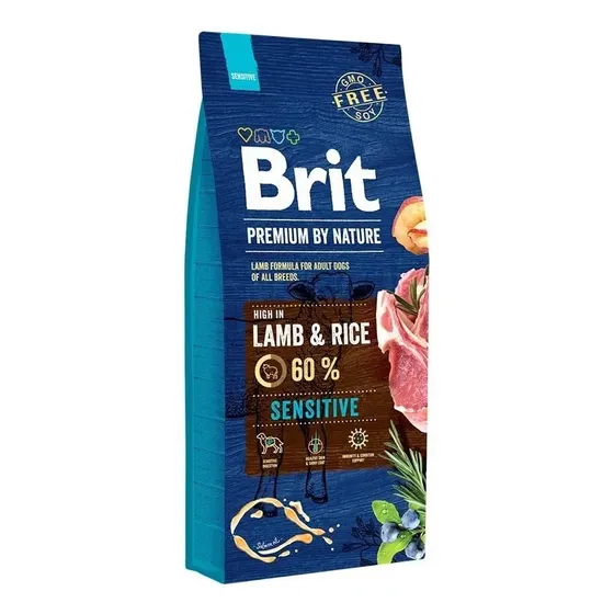 Alimento Seco Perro Adulto Brit Premium Sensitive Cordero 15kg | Cuotas sin interés