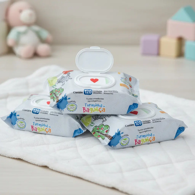 Toalhas Umedecidas Turminha 3 Pacotes Com 120 Folhas