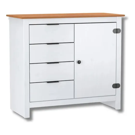 Bajo Mesada Alacena Boston Blanca 4 Cajones 1 Puerta
