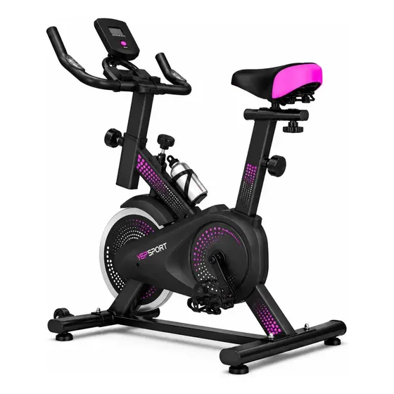 Bicicleta Spinning Yepsport Pinkpoint Con Botella Rosa