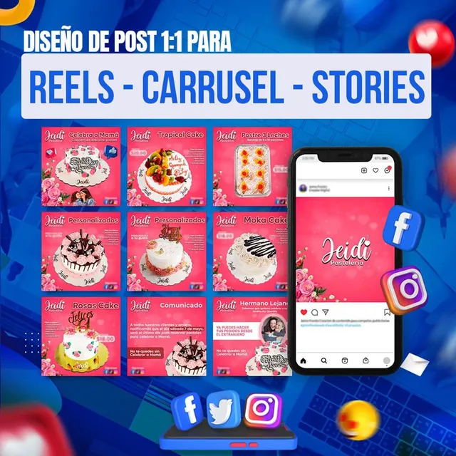 Diseño Publicaciones Y Post Reels |nstagram Stories Carrusel