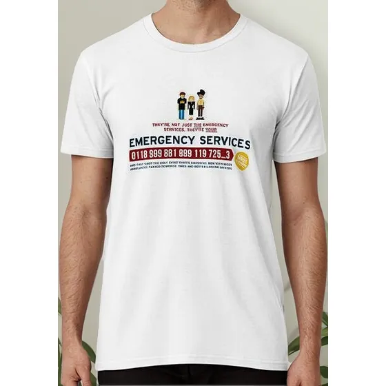 Remera It Crowd - Servicios De Emergencia Algodon Premium