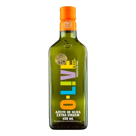 Azeite O-live Extra Virgem 450ml Acidez Máxima 0.4%
