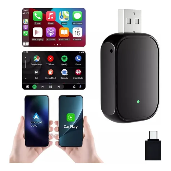 2en1 Adaptador Inalámbrico Car Play/android Auto Converter