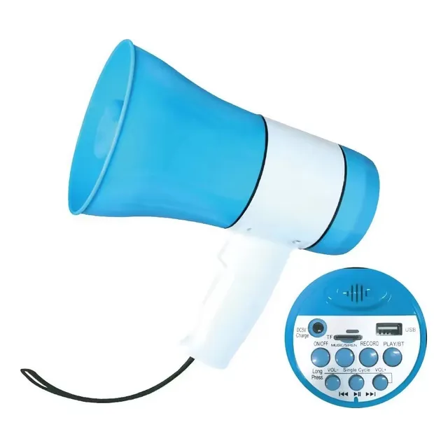 Megafono 50w Recargable Sirena Parlante Bluetooth Hannzo