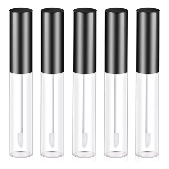 Molain 5 Tubos Vacíos De Brillo De Labios, 0.3 Fl Oz, Envase