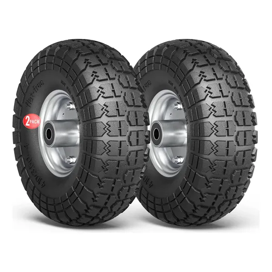 Ruedas De Neumático Para Carretilla De 10 Pulgadas 2 Pack