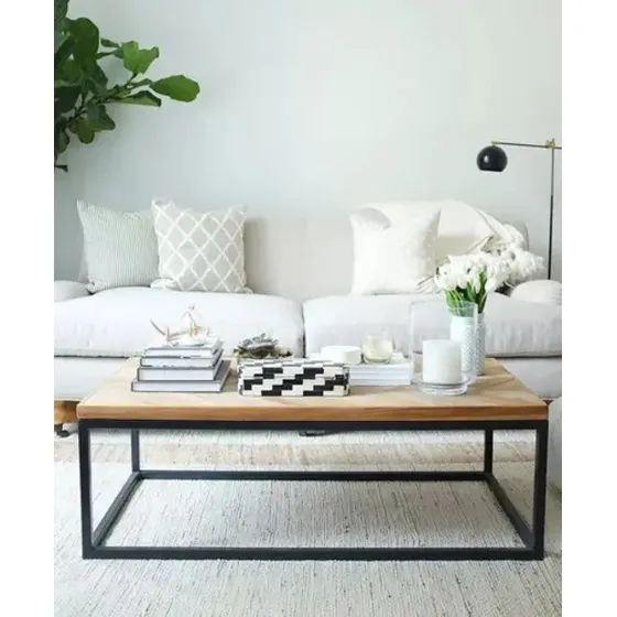 Mesa Ratona Hierro Y Madera