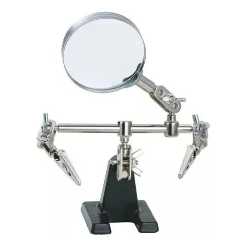 Lupa Con Soporte 2 Pinzas P/ Soldadura Electrónica Plaqueta