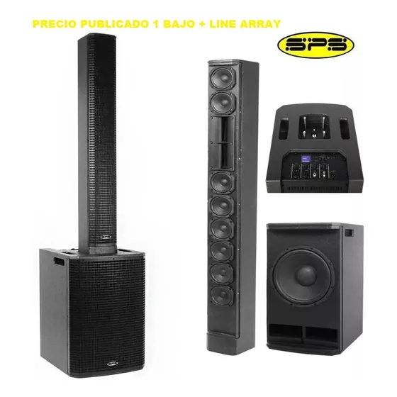 Sistema Portátil Line Array 8medios Bajo 12 Activa 1600w Sps