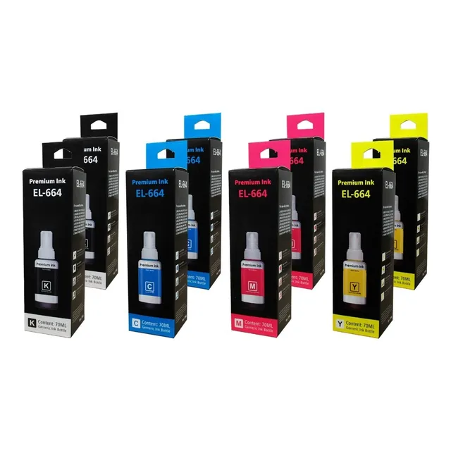 Pack X2 Tintas T664 Refill Ink Para Epson 