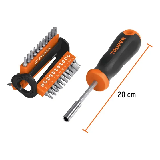 Desarmador Con 33 Puntas Intercambiables Truper 13595