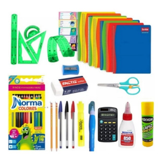 Paquete Kit Utiles Escolares Primaria Secundaria 7 Libretas Paquete Kit Utiles Escolares Primaria Secundaria 7 Libretas