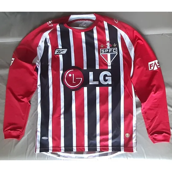 Camisa Futebol São Paulo 2008  Peq - Reebok - Manga Comprida