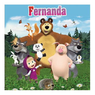 Masha Y El Oso Lona 2x2 Con Los Datos De Tu Festejado Masha Y El Oso Lona 2x2 Con Los Datos De Tu Festejado