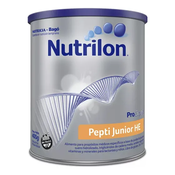 Leche de fórmula en polvo Nutricia Bagó Nutrilon Pepti Junior HE lata de 400g
