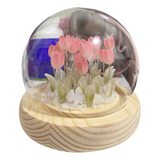 Lámpara De Nube Blanca F Diy Tulips, Espejo De Tulipanes En Lámpara De Nube Blanca F Diy Tulips, Espejo De Tulipanes En