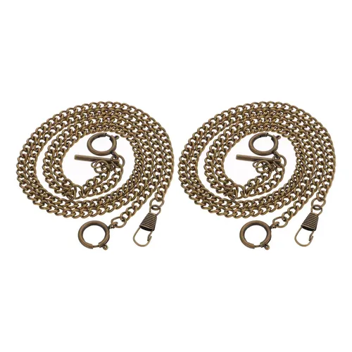 3pcs Pocket Watch Chains With T-bar, Vest Suit Chain Link