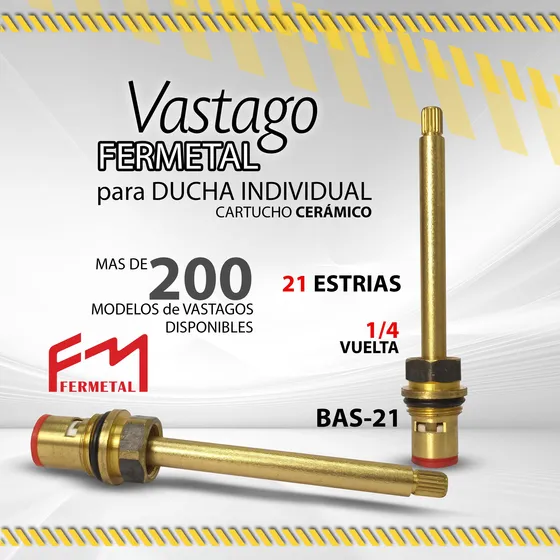 Vastago Fermetal Ceram P/duch Indi 1/4 21estr Bas-21 / 06610