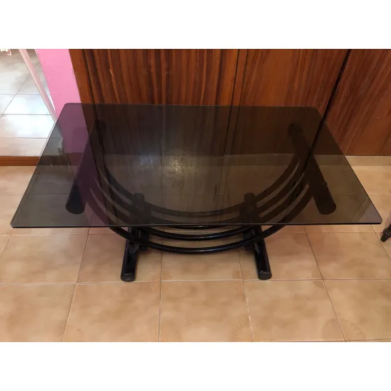 Mesa De Centro De Vidrio Y Metal