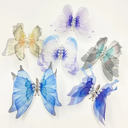 Clips De Pelo Mariposa, Accesorios De Jaspe, Clips De 5j43b