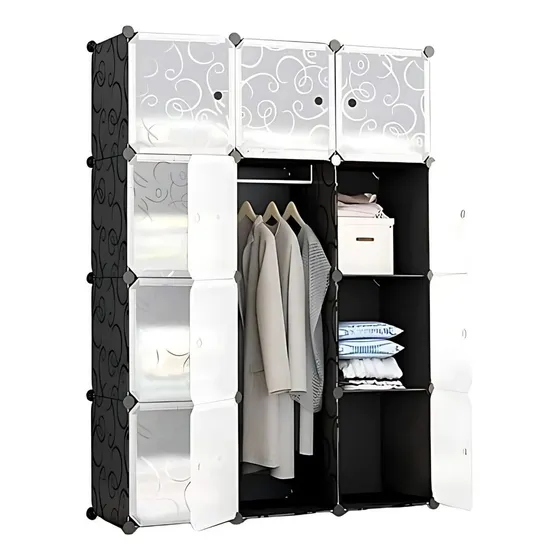 Armario Organizador Modular Clóset 12 Cubos Plástico Ropa Practiksa